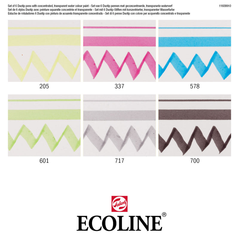 Load image into Gallery viewer, Talens ecoline duotip markers basisset, 6dlg.
