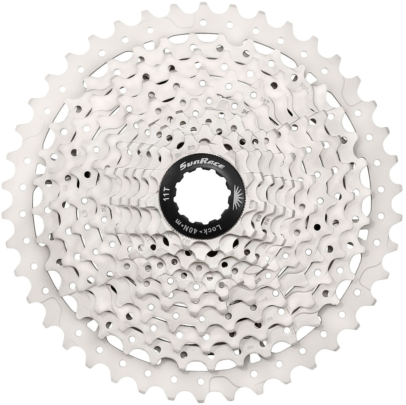 Sunrace 10 speed cassette 11-40 t csms3 silver