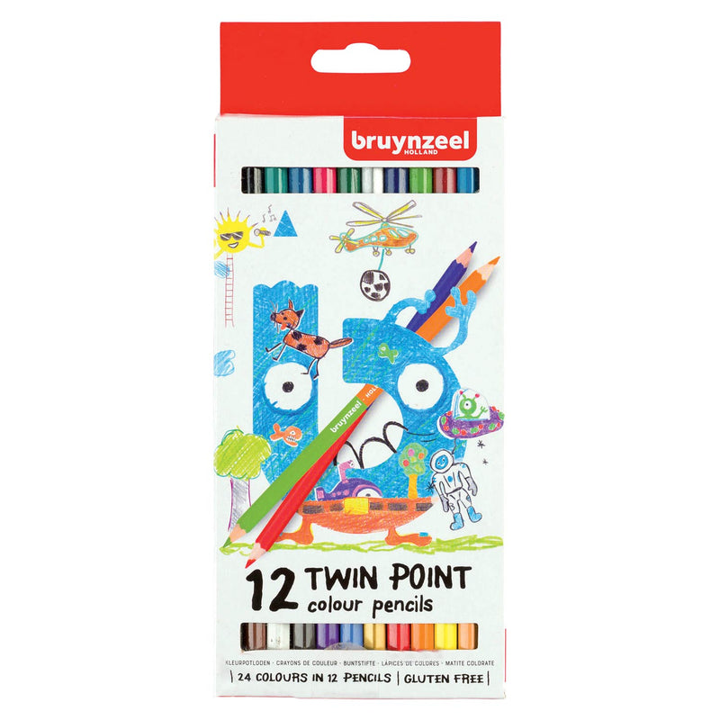 Load image into Gallery viewer, Bruynzeel • kids kleurpotloden twin point set 12
