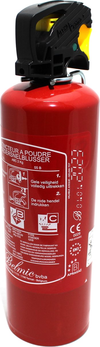Belmic brandblusser 2kg b c benor 2032 - brandklasse b+c