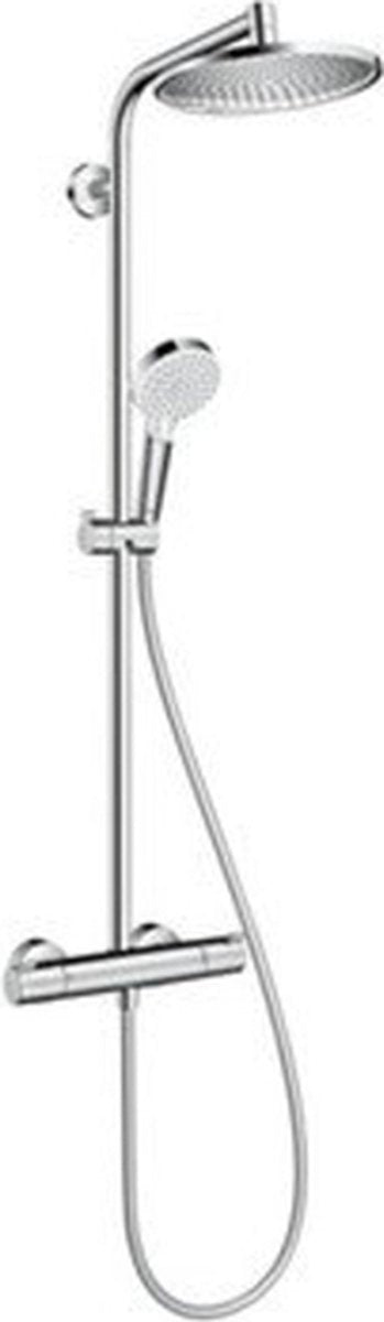 Hansgrohe crometta s - showerpipe - 240mm - 1 straalfunctie - chroom - met thermostaat