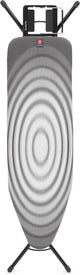 Brabantia strijkplank b - voor strijkijzer - 124 x 38 cm - titan oval