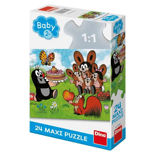 Dinotoys dino puzzel - baby: vloerpuzzel molletje is jarig - 24 maxi stukjes