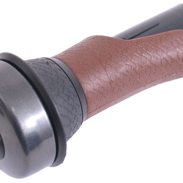 Handle Gazelle Base left 100 mm with rotary bell - brown