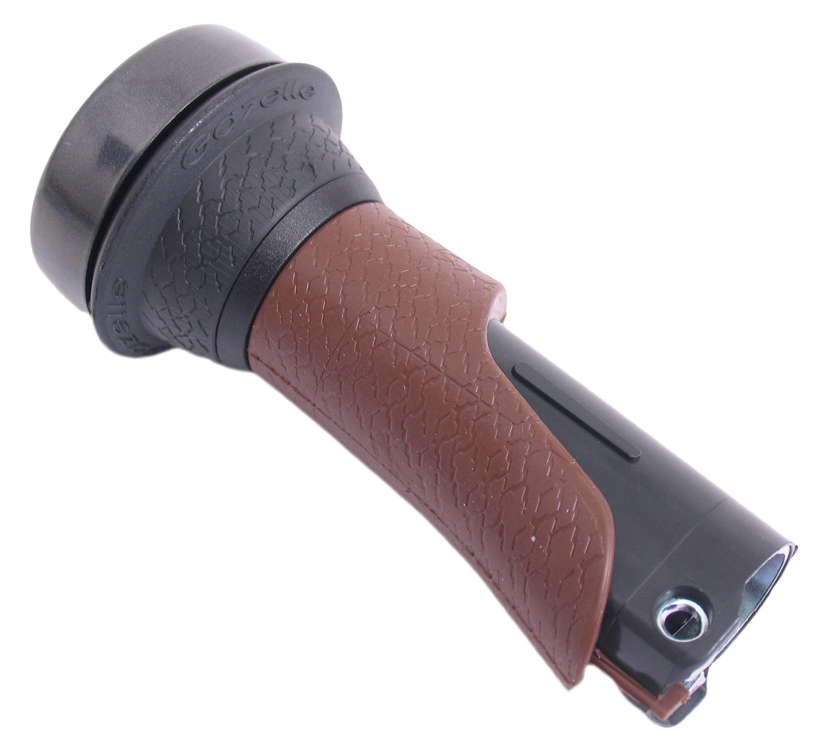 Handle Gazelle Base left 100 mm with rotary bell - brown