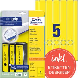 Rugetiket avery zweckform ultragrip geel