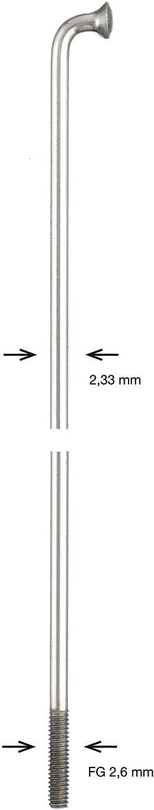 Alpina spaak spoke zinc 2,34x256 mm