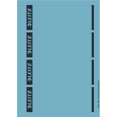 Ordnerrugetiketten leitz blauw 100 stuks