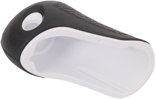 Gazelle handvat dop rechts basis 88 mm - zwart met witte bies