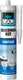 Bison siliconenkit grijs-transparant koker 300 ml - waterbestendige kit, sanitaire afdichting, ongevoelig voor schimmel, kleurvast, blijvend elastisch, makkelijk verwerkbaar