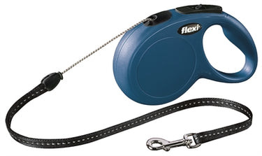 Flexi producten rollijn new classic koord blauw s 8 meter tot 12kg
