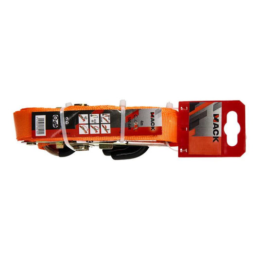 Mack 1023390 - spangordel 2d,ratelspanner, s-haken,25mm-4m max500kg | 2 stuks