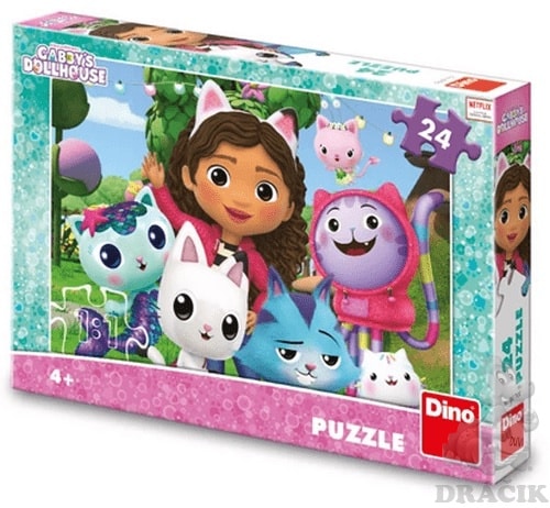 Dinotoys dino puzzel - dreamworks gabby's dollhouse - 24 stukjes