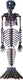 Merkloos sans marque halloween decoraties my other me verchroomd skelet zeemeermin grijs 37 cm
