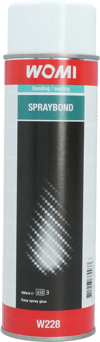 Womi lijmspray w228 spraybond – 500 ml – sneldrogende universele lijm – fijne verneveling – sterke hechting