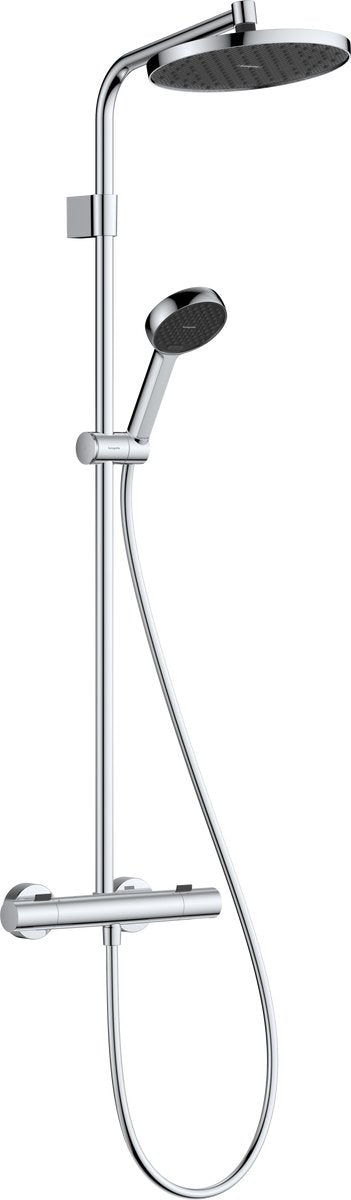 Hansgrohe activera s - showerpipe - ecosmart waterbesparend - ecostat thermostaat - 240mm maat - 1 straalfunctie - chroom