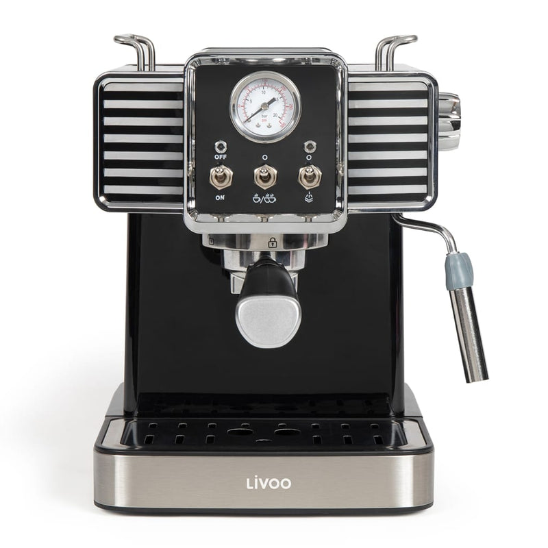 Load image into Gallery viewer, Livoo Livoo Espressomachine met melkopschuimer 1350 W 1,5 L zwart

