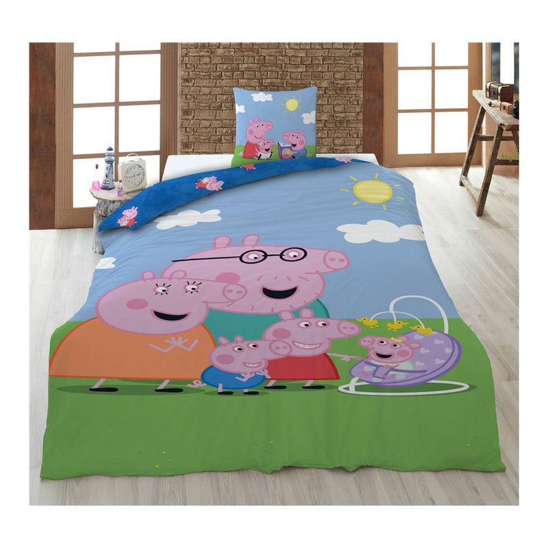 Load image into Gallery viewer, Peppa pig dekbedovertrek family - 140 x 200 cm
