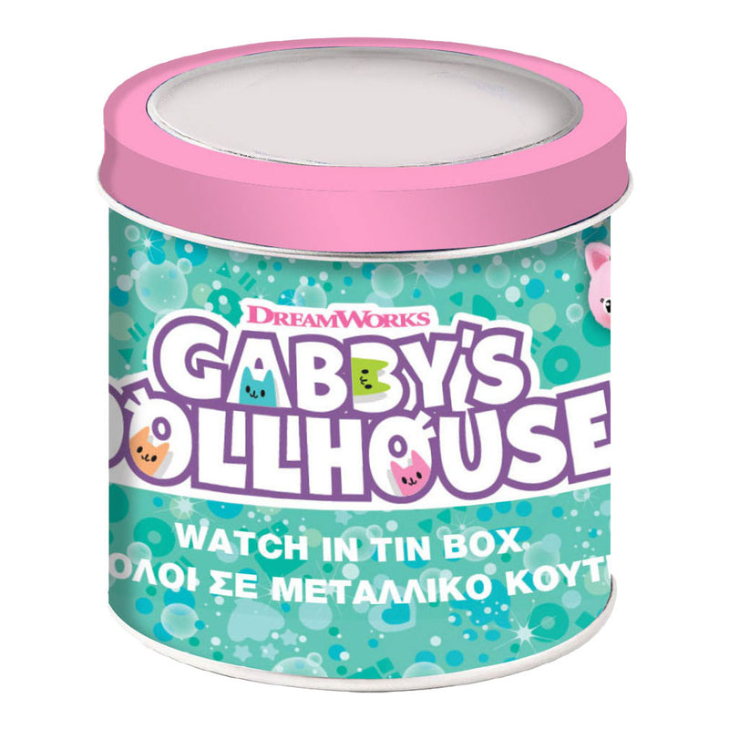 Load image into Gallery viewer, Gabby's poppenhuis horloge in blik
