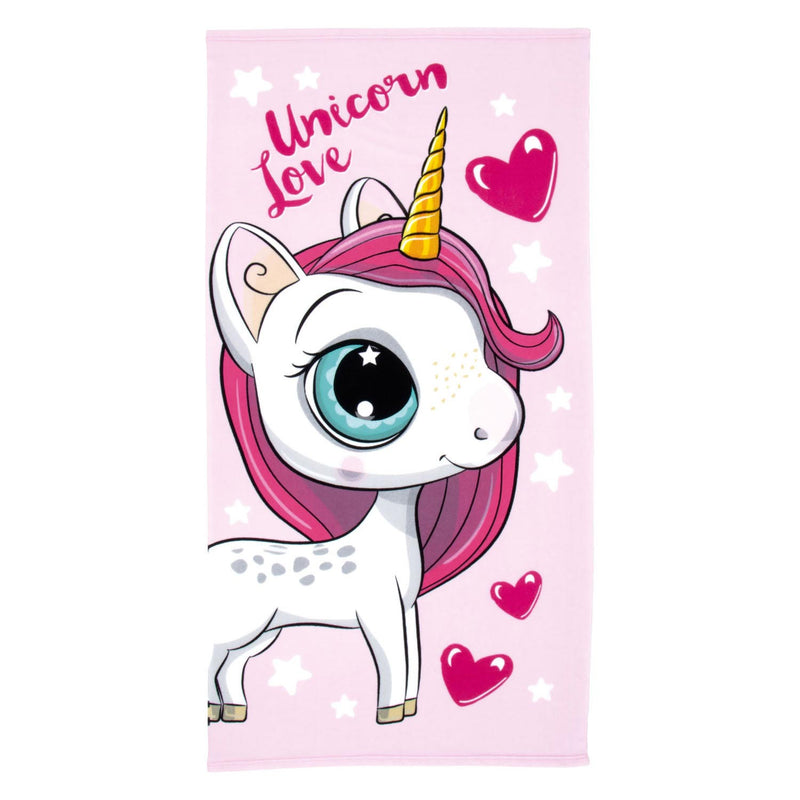 Load image into Gallery viewer, Badhanddoek unicorn love, 70x140
