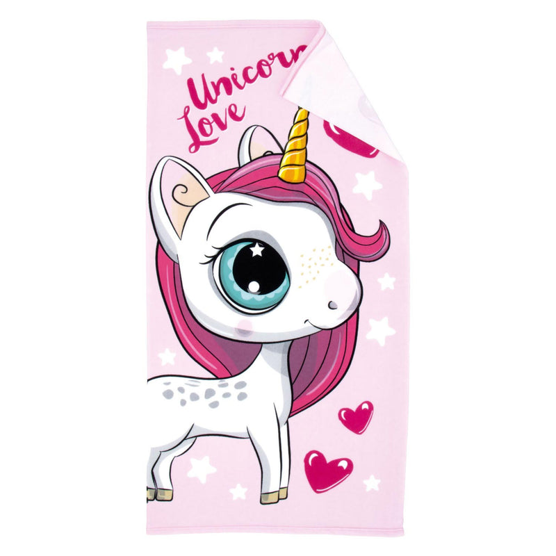 Load image into Gallery viewer, Badhanddoek unicorn love, 70x140
