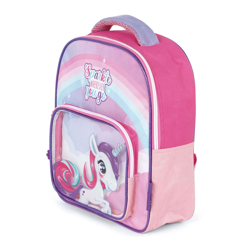 Load image into Gallery viewer, Rugzak eenhoorn met transparante voorzak
