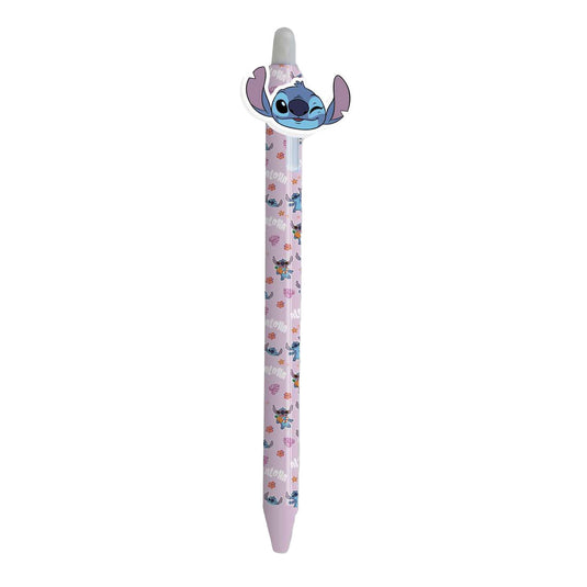 Disney uitwisbare gelpen met topper stitch - paars