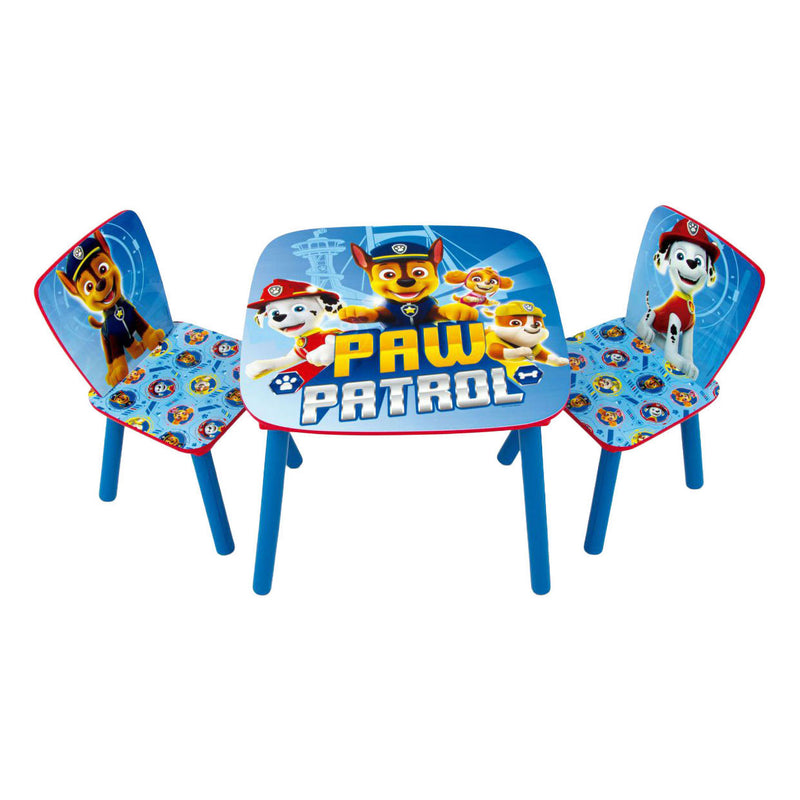 Afbeelding laden in galerijviewer, Paw patrol set houten tafel met twee stoelen - 3dlg.
