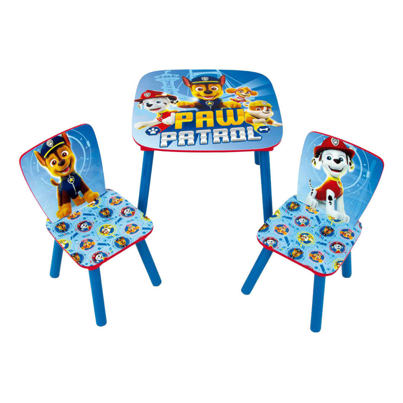Afbeelding laden in galerijviewer, Paw patrol set houten tafel met twee stoelen - 3dlg.
