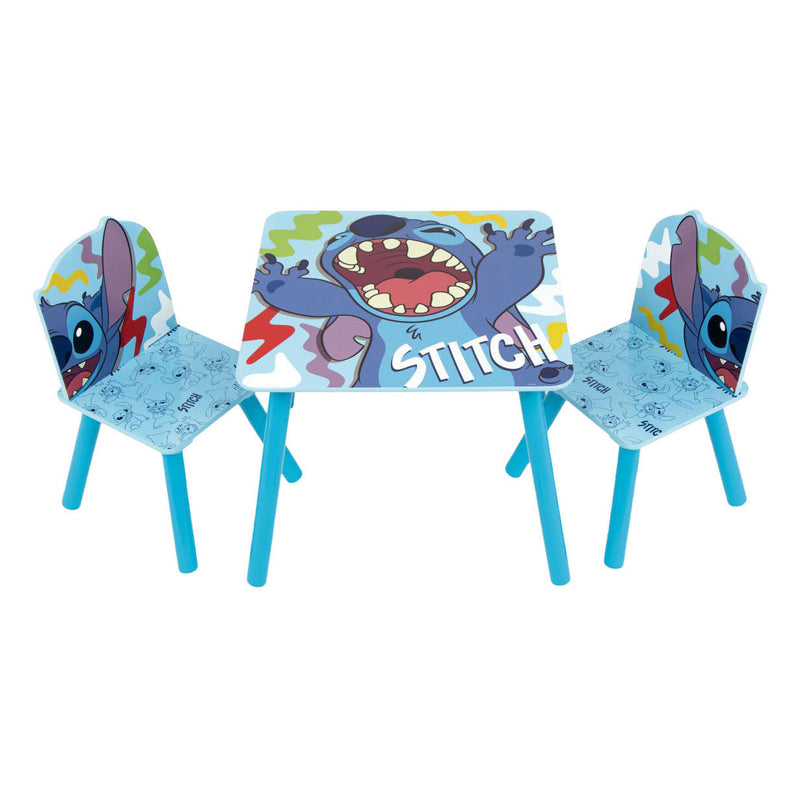 Afbeelding laden in galerijviewer, Set houten tafel met twee stoelen stitch
