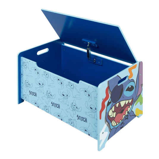 Houten speelgoedkist stitch