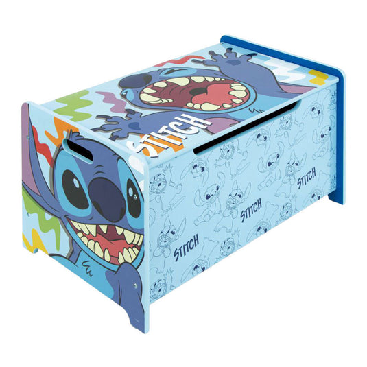 Houten speelgoedkist stitch
