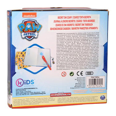 Kids licensing dagboek met stickers en geheimschrift pen - paw patrol