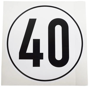 Ad informatiebord witte plusguide geschwindigkeit kilometer sign 40km witte plusguide