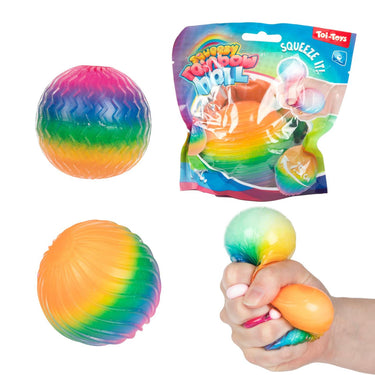 Toi-toys toi toys fun textuurknijpbal rainbow ribbing foam 7cm