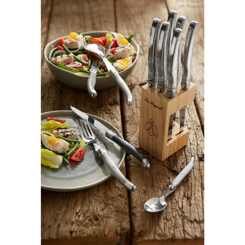 Load image into Gallery viewer, Lou Laguiole Lou Laguiole Steakmessen 6 Stuks + Houten Blok
