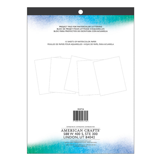Kelly creates • aquarel brush lettering paper pad blank