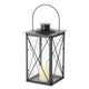 Boltze home lantaarn zwart metaal 17x30cm