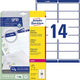 Adresetiketten avery 560 stuks wit
