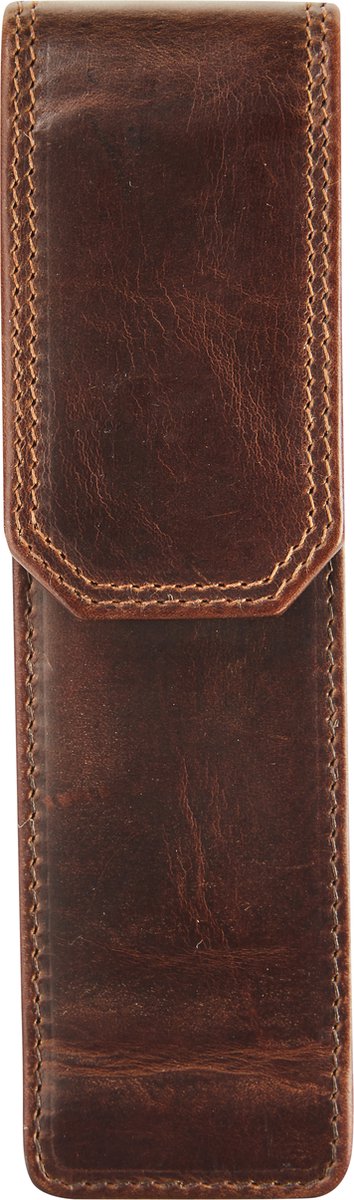 Maverick pennenetui the original 2delig leer bruin | 1 doos