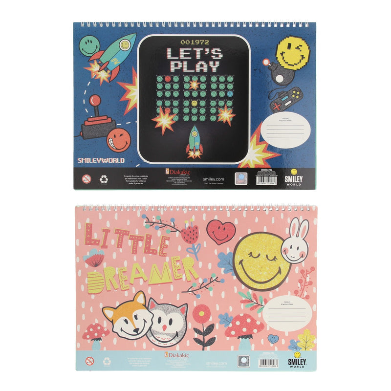 Load image into Gallery viewer, Schetsblok Smiley met Stickers
