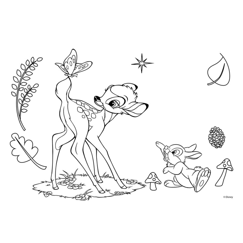 Load image into Gallery viewer, Disney bambi kleurplaten met stencil en stickervel
