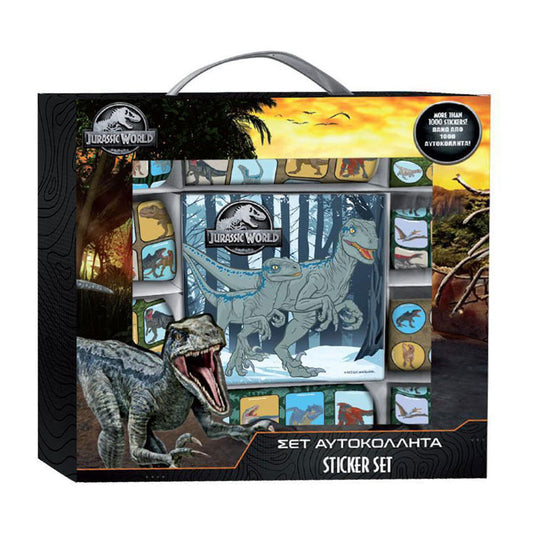 Stickerset jurassic world, 1000dlg.