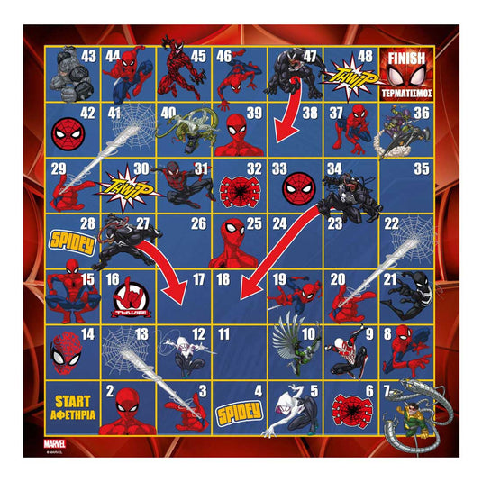 Slangen ladderspel spiderman