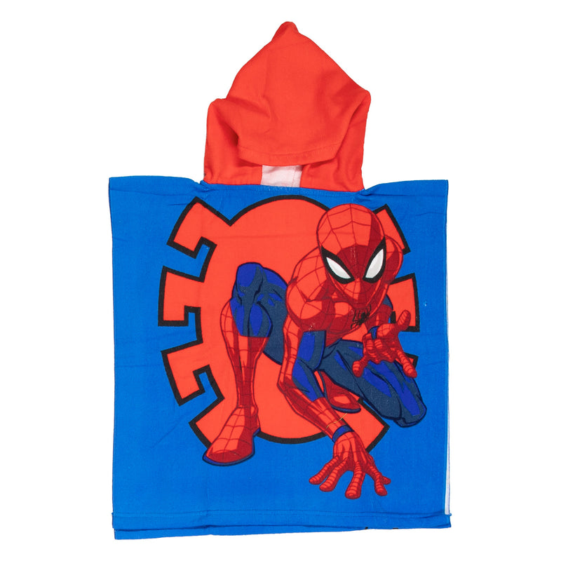 Load image into Gallery viewer, Puch handdoek poncho spiderman 55x110cm
