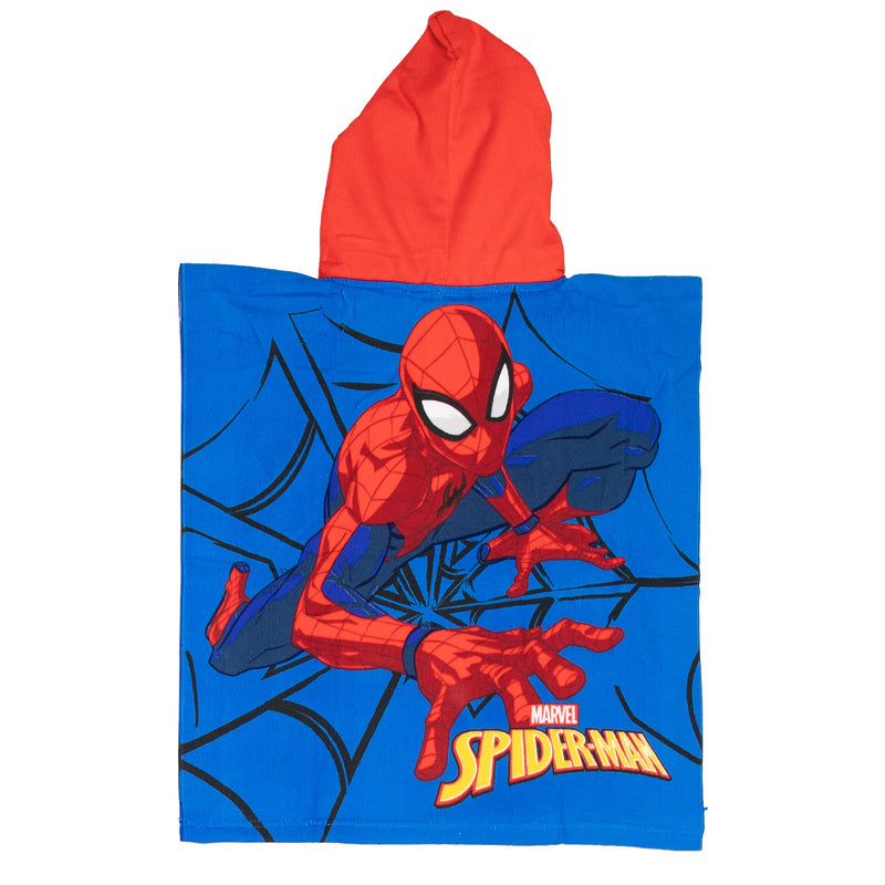 Load image into Gallery viewer, Puch handdoek poncho spiderman 55x110cm
