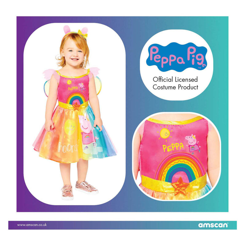 Load image into Gallery viewer, Kinderkostuum peppa regenboogjurk - 2-3 jaar

