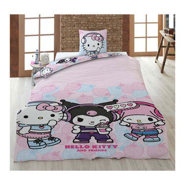 Ty hello kit friends dekbedovertrek - 140x200 cm