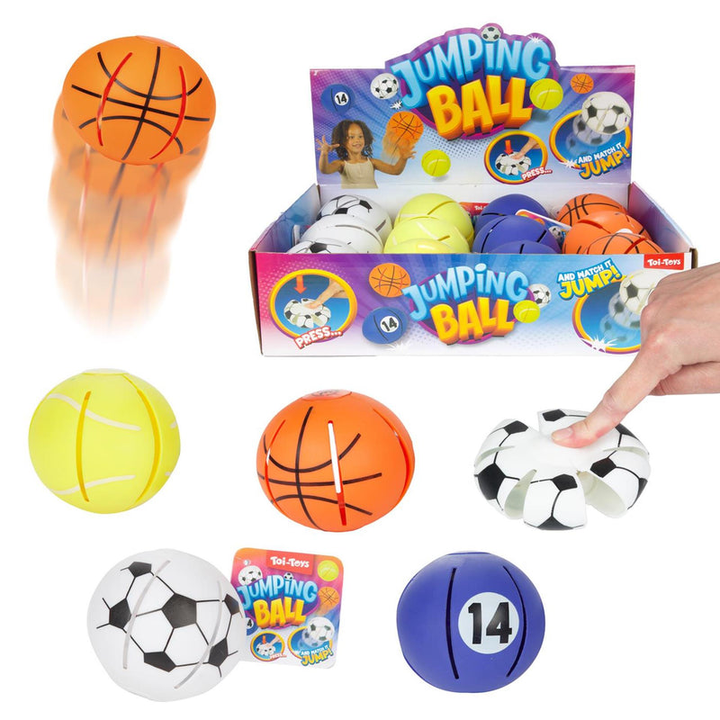 Afbeelding laden in galerijviewer, Toi-toys fun springbal -sport- 8cm 4ass

