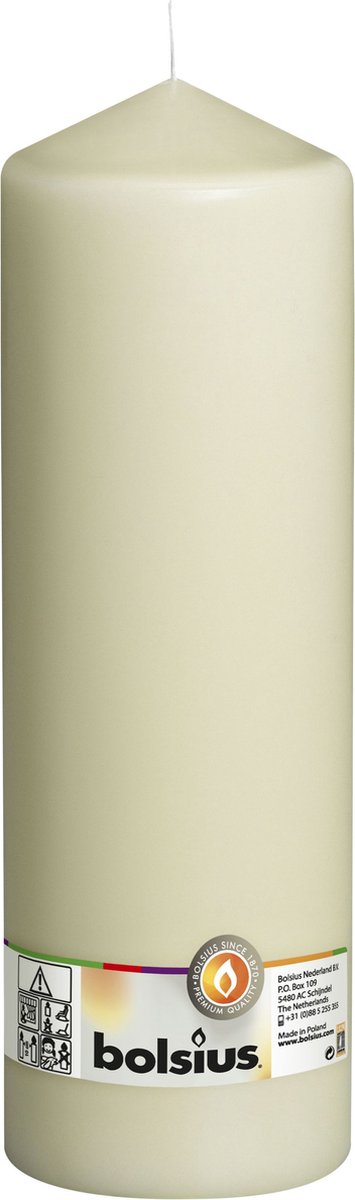 Bolsius stompkaars cello xxl ivoor - 30 cm ø 10 cm